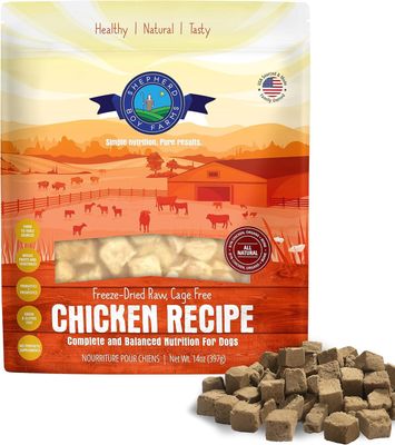 Shepherd Boy Chicken Bliss Freeze-Dried Raw Dog Food or Treats, 14oz Bag