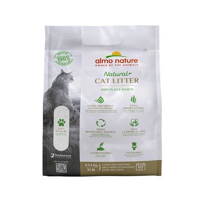 Almo Nature Natural Plant Based Soft Grain Cat Litter, 10lb bag