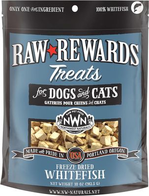 Raw Rewards Dog Cat Freeze-Dried Whitefish Treats