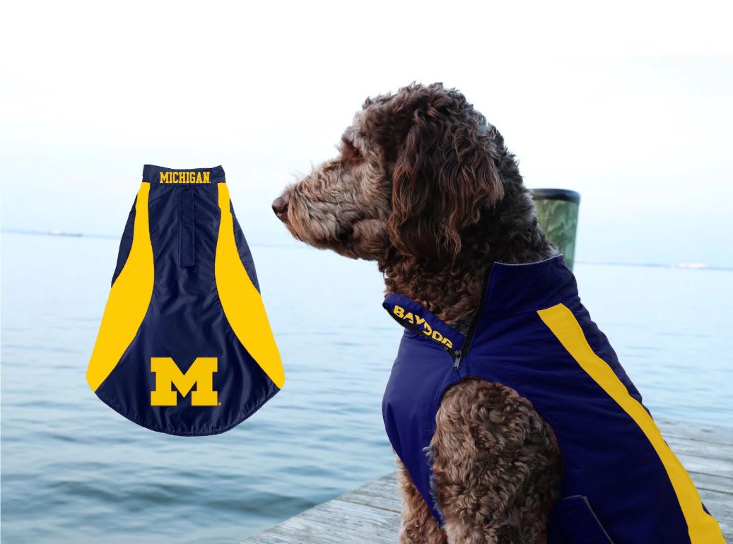 BayDog Michigan Wolverines Dog Fleece Coat