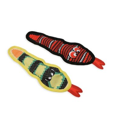 Mammoth Nylon Snake Squeaky Dog Toy, 25in Large, Assorted Colors