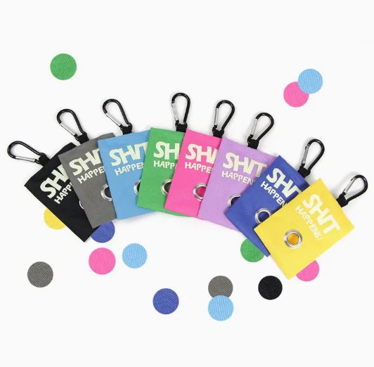 Shit Happens! Poop Bag Roll Dispenser Holder, Assorted Color