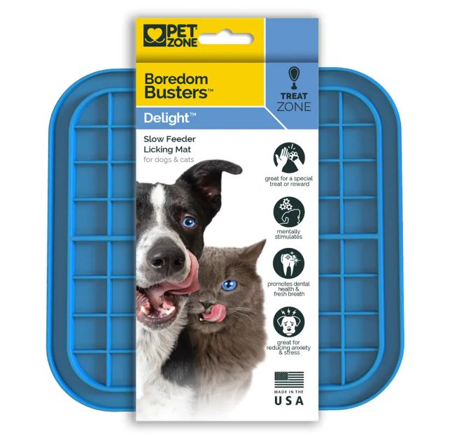 Boredom Busters Delight Dog Cat Slow Feeder Lick Mat