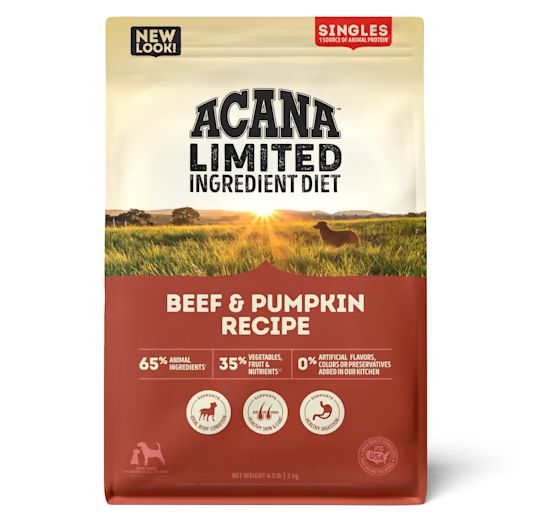 Acana Beef &amp; Pumpkin Singles Limited Ingredient Grain Free Dog Food