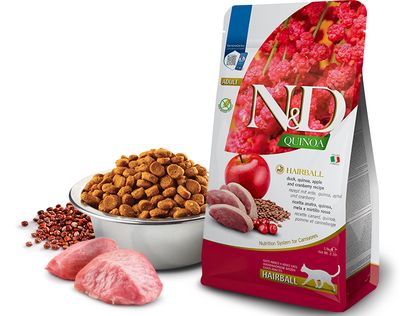 Farmina N&amp;D Cat Functional Hairball Control Duck &amp; Quinoa Dry Food 3.3lb Bag