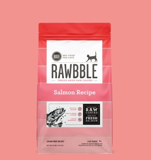 Bixbi Rawbble Cat Salmon Dry Kibble Food, Size: 3lb Bag