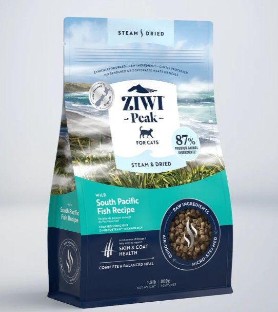 Ziwi Steam Dried Cat Wild South Pacific Fish Grain Free Bag, Size: 1.8lb Bag