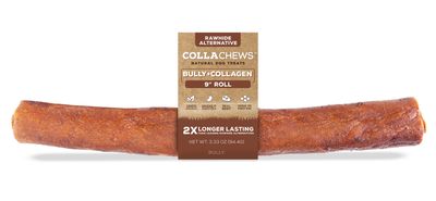 Collachews 9in Roll Bully Collagen Dog Treat
