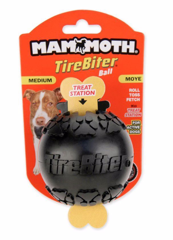 Mammoth Tire Biter Ball Treat Station, 3in Medium