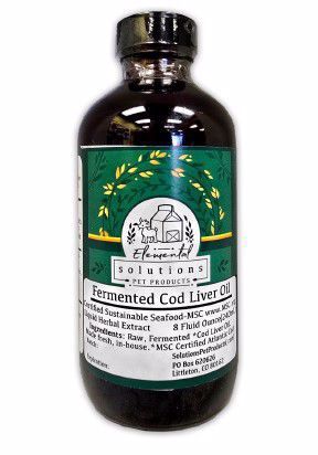 Solutions Dog &amp; Cat Fermented Cod Liver Oil Liquid Supplement 8oz Bottle