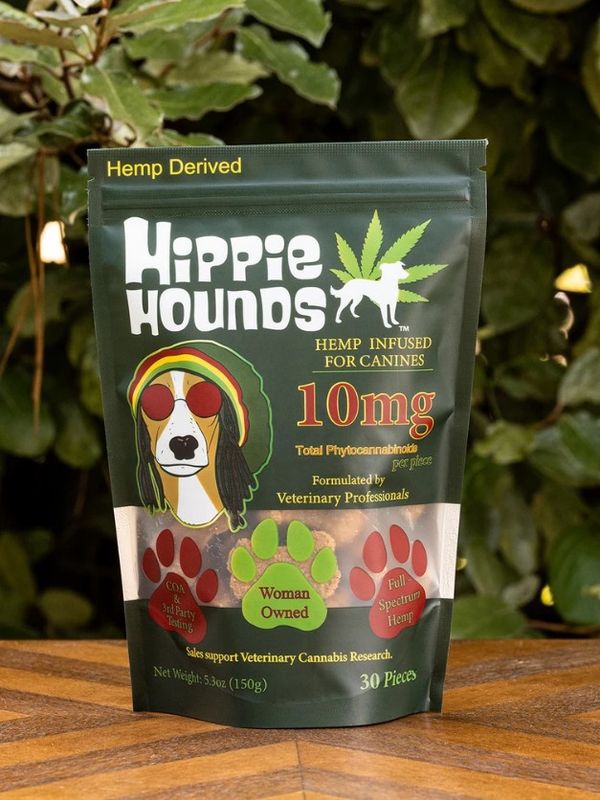 Hippie Hounds Dog Hemp Infused Dog Treats 30 Treat Bag (150g)