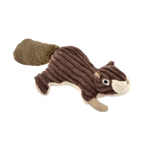 Squirrel Plush Sqeaker Brown Dog Toy 12in