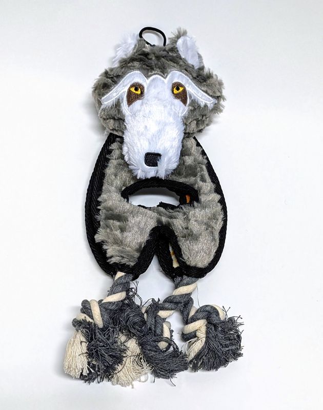 Flat Tugger Wolf Plush Dog Toy