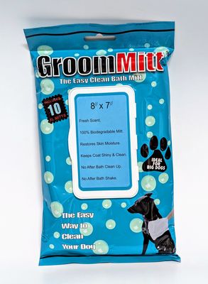 Groom Mitt Pet Wipe Cloths, Citrus, 10pak