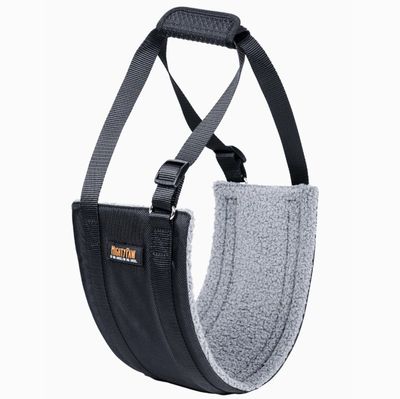 Dog Lift Assist Harness Belt for Aging or Disabled Dogs, Comfort Grip Handle, Fleece Lining, Black