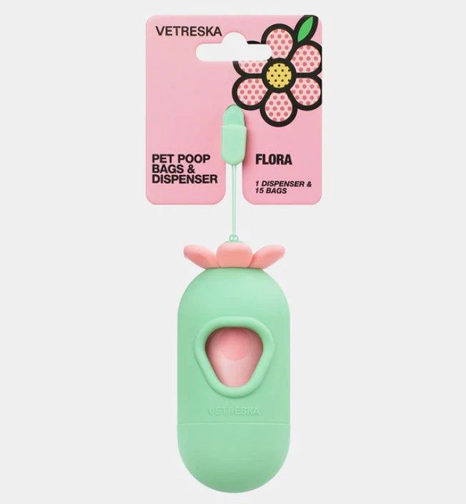 Vetreska Poop Bag Dispenser, Color: Flora Green