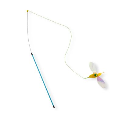 Necoichi Crinkly Critters Bouncy Bee Adjustable Extendable Cat Wand