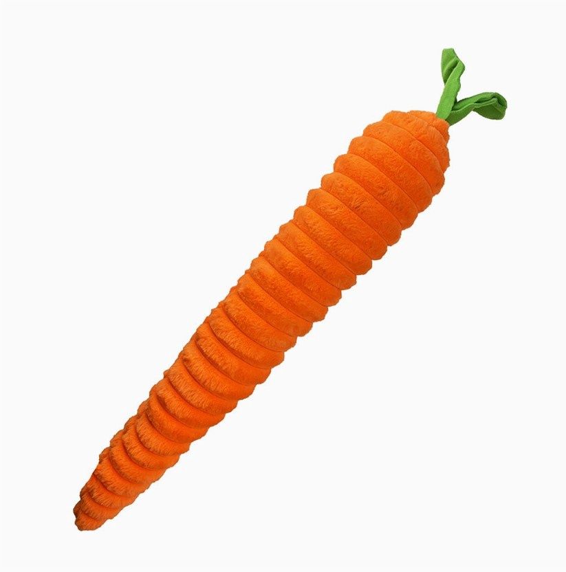 33&quot; Luxe Carrot Plush Squeaky Large Dog Toy
