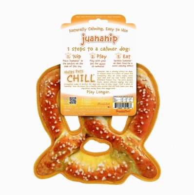 Doggijuana Tuffer Chewer Twisted Pretzel Refillable Dog Toy