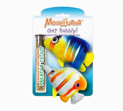 Meowijuana Get Bubbly Tropical Fish Refillable Catnip Cat Toy
