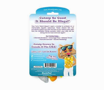Meowijuana Get Bubbly Tropical Fish Refillable Catnip Cat Toy