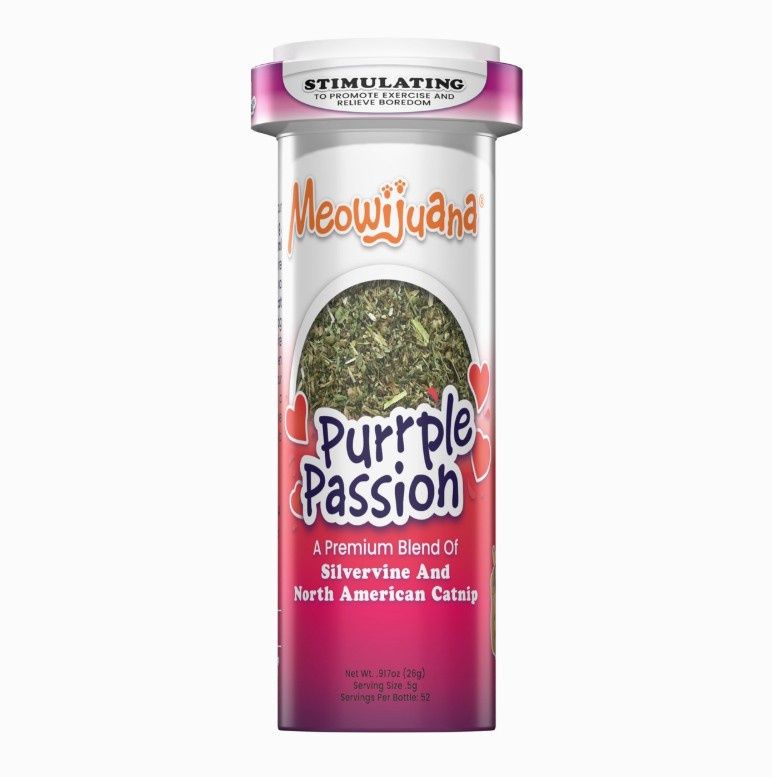 Meowijuana Purple Passion Silvervine and Catnip Blend