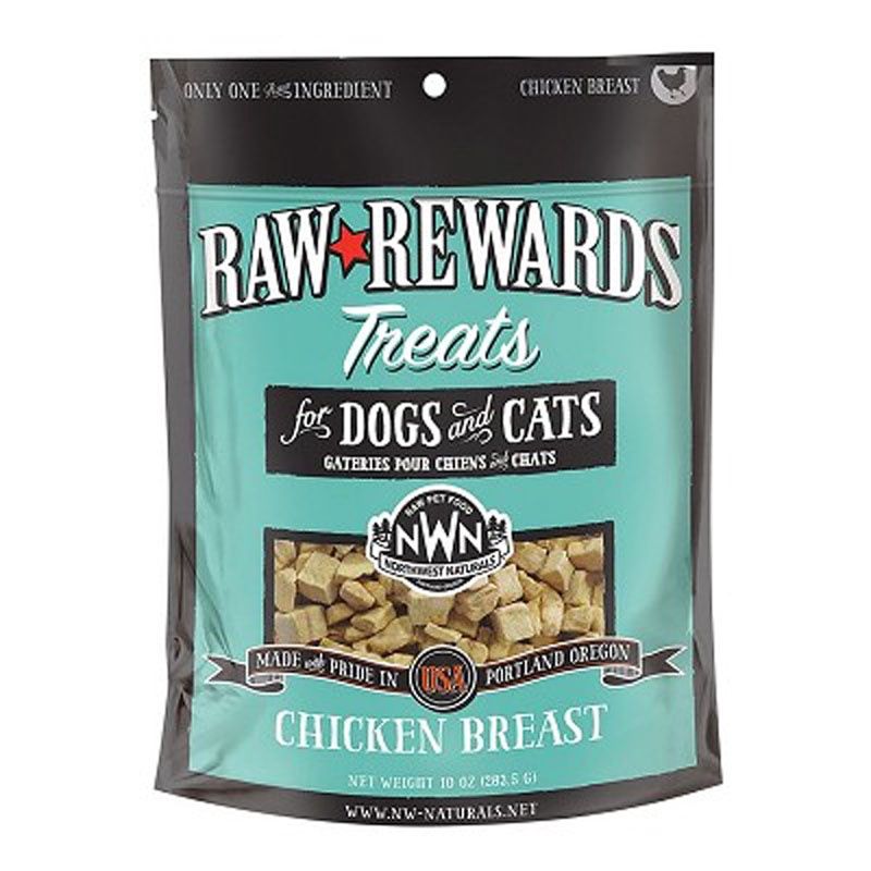 Raw Rewards Dog Cat Freeze-Dried Chicken Breast Treat, Size: 3oz Bag