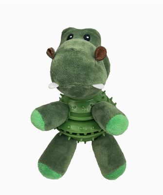 6" Belly Treats Crocodile Treat Dispensing Plush Dog Toy