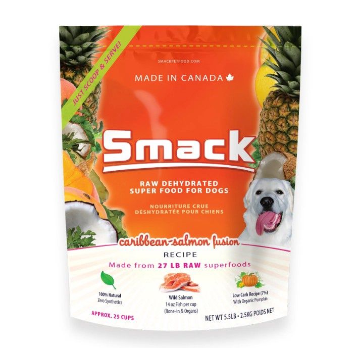 Smack Raw Dehydrated Superfood, Caribbean-Salmon Fusion Dog Food