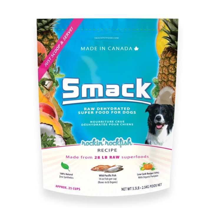 Smack Raw Dehydrated Superfood, Rockin&#39; Rockfish Dog Food