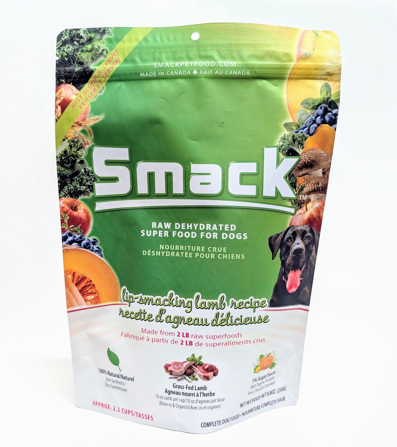 Smack Raw Dehydrated Superfood, Lip Smacking Lamb Dog Food, Size: 8.8oz Bag