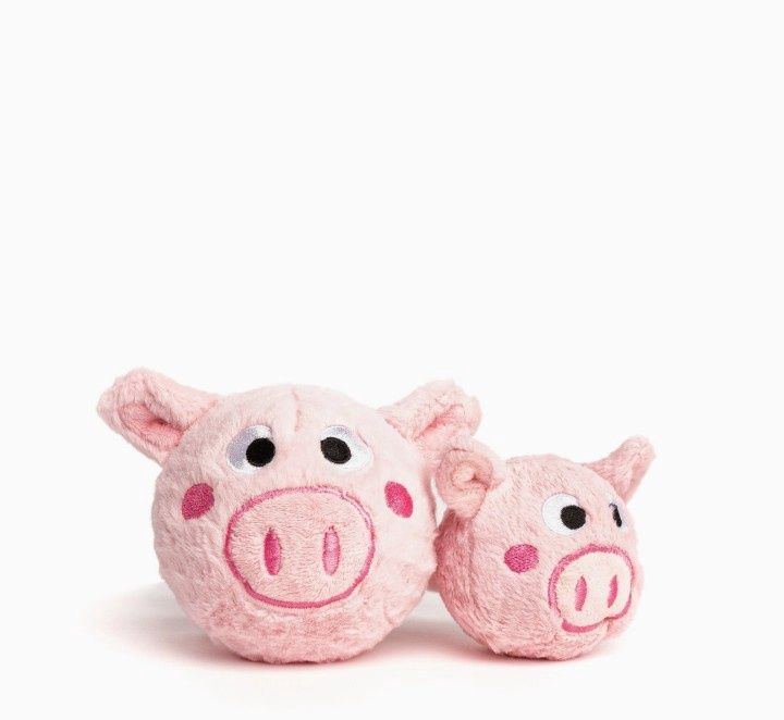 fabdog Faball Pig 2-in-1 Dog Toy Squeaky Ball