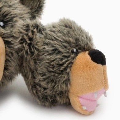 fabdog Faball Grizzly Bear 2-in-1 Dog Toy Squeaky Bal, Size: 3&quot; Small