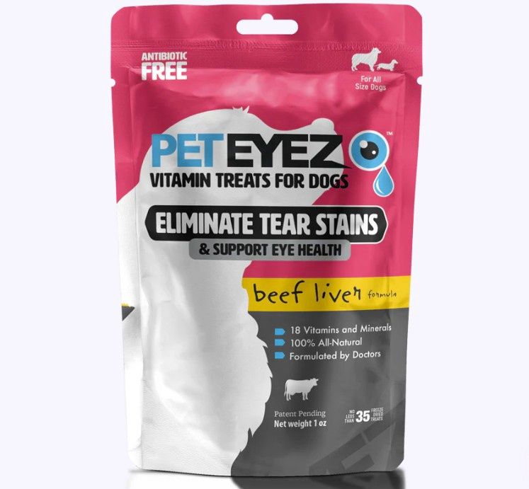 Peteyez Tear Stain Vitamin For Dogs, Flavor: Beef