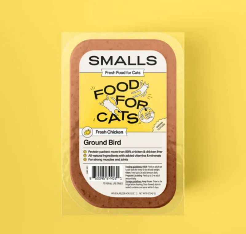 Smalls Cat Ground Bird Frozen Gently Cooked Food 5oz Tub