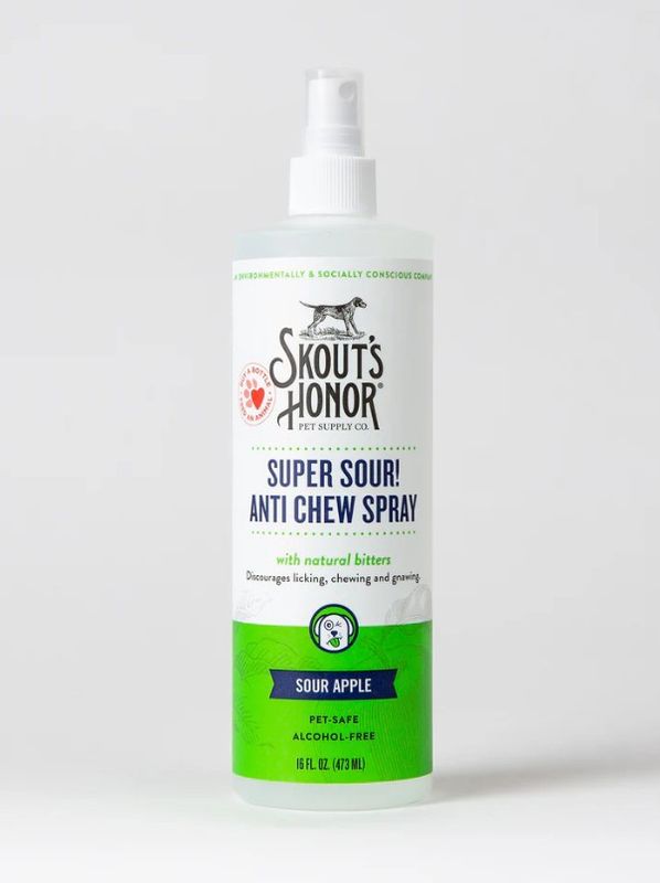 Skout&#39;s Honor Super Sour Anti Chew Spray, 8oz