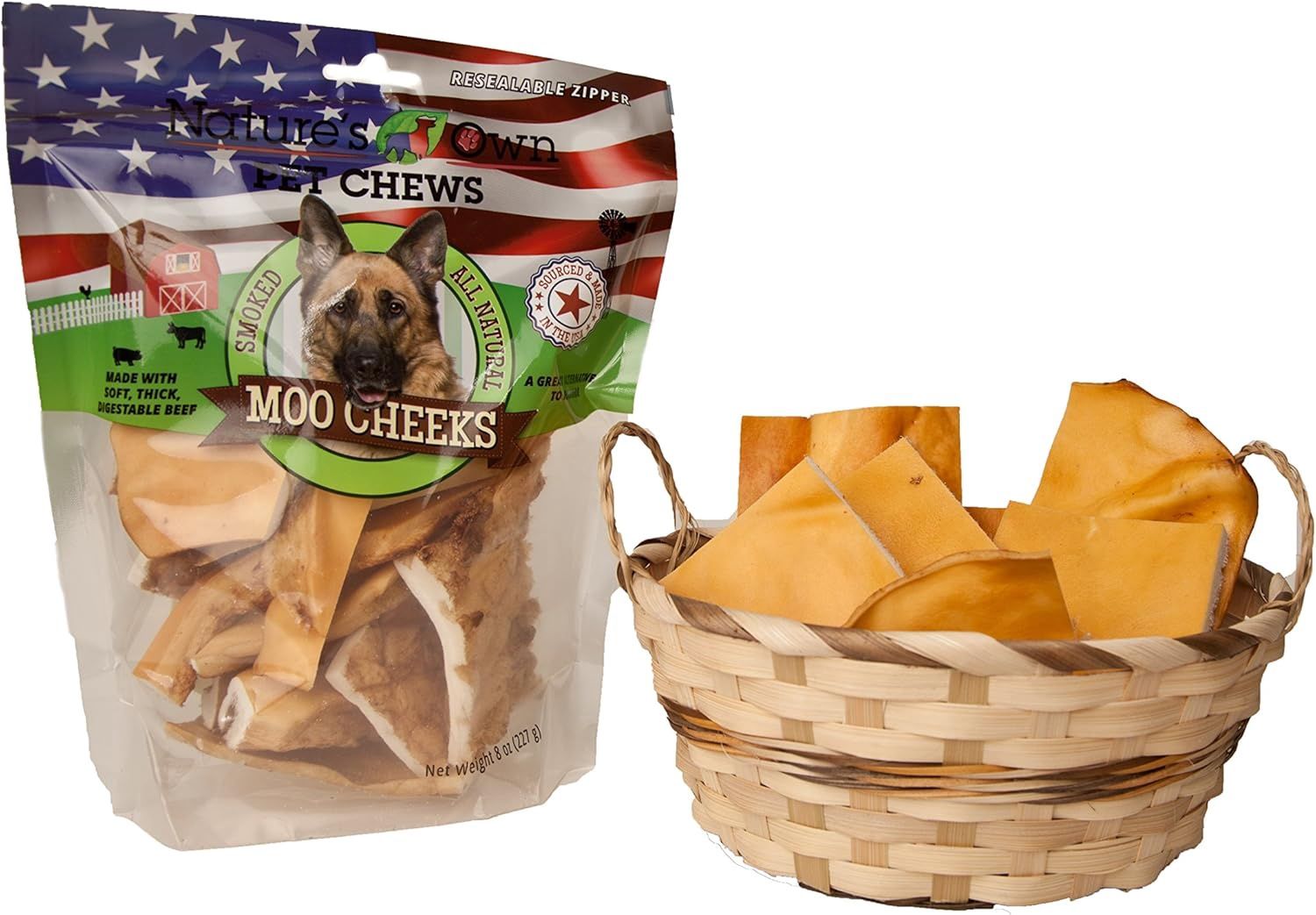 Moo Moo Smoked Beef Cheek Chips 8oz Bag, Flavor: Each (1 Chip)