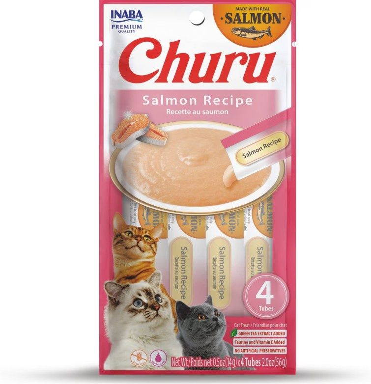 Inaba Churu Salmon Puree Lickable Treats 4/pak