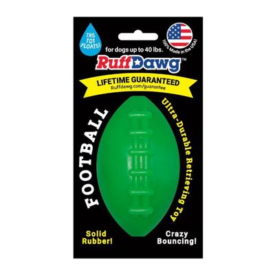RuffDawg Rubber Football Dog Toy