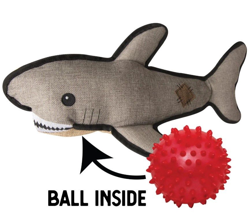SnugArooz Saul the Shark with Rubber Spikey Ball