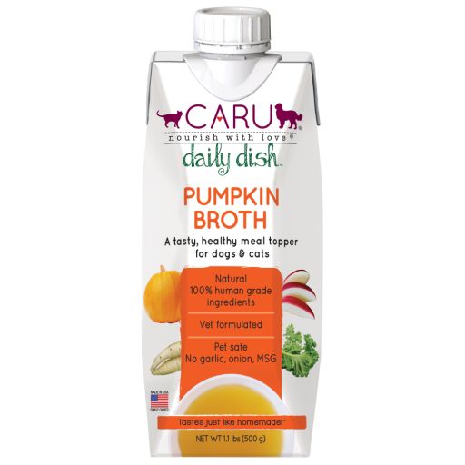 Caru Daily Dish Pumpkin Broth Meal Topper for Dogs and Cats - 1.1 lbs