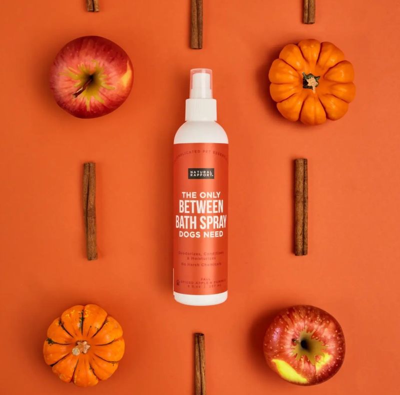 Natural Rapport The Only Between The Bath Spray Dog Needs, Apple &amp; Pumpkin Dog Cologne