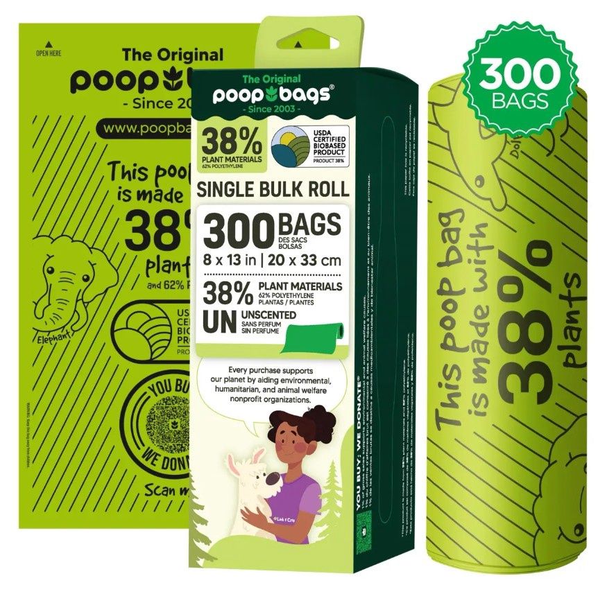 The Original Poop Bags Bulk Roll (300 Bags/Roll)