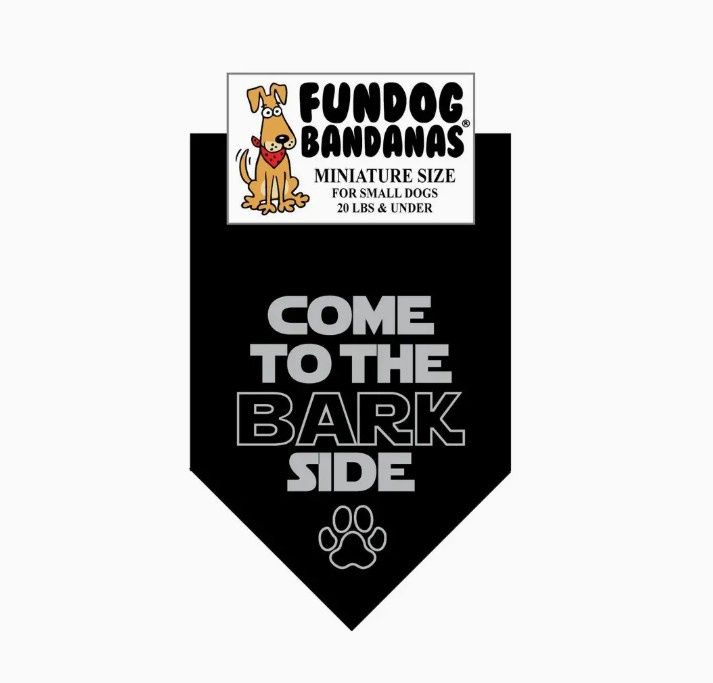 Come to the Bark Side Pet Bandana, Black, Fits up to 16in
