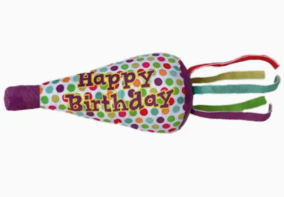 8&quot; Noise Maker Birthday Squeaky Plush Dog Toy