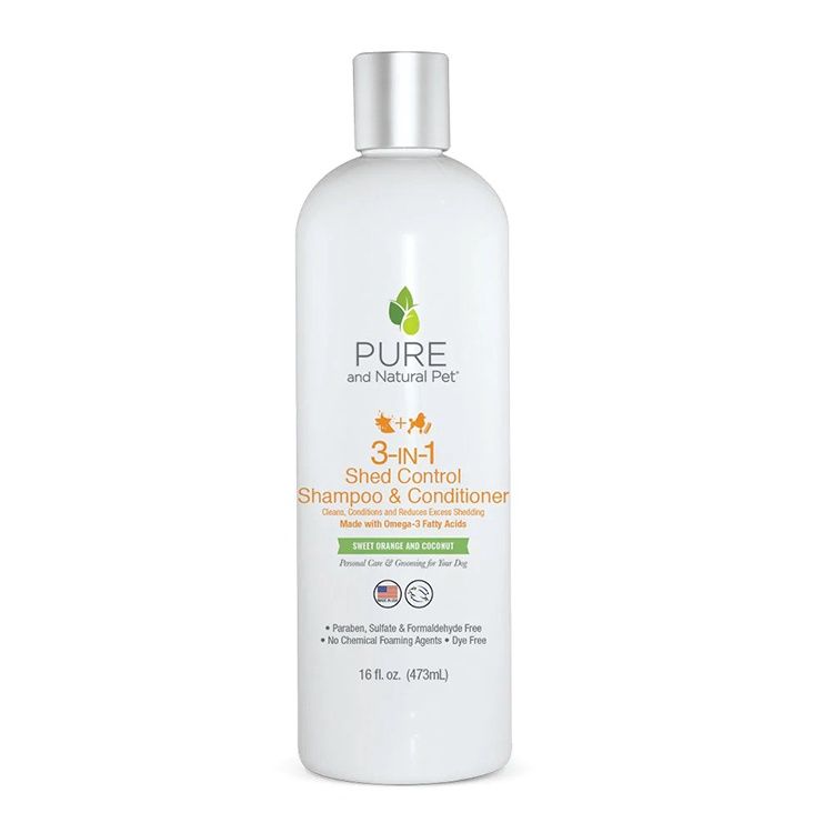 Pure &amp; Natural 3 in 1 Shed Control Shampoo &amp; Conditioner 16oz Bottle