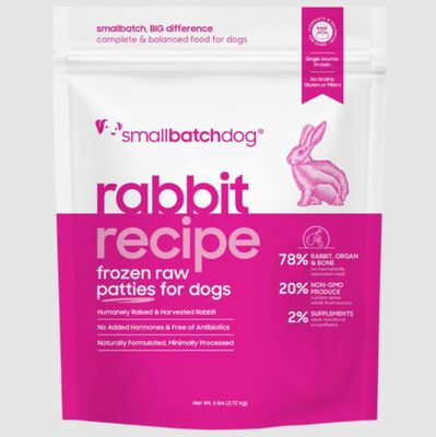 Smallbatch Dog Frozen Sliders Rabbit Recipe 3lb bag