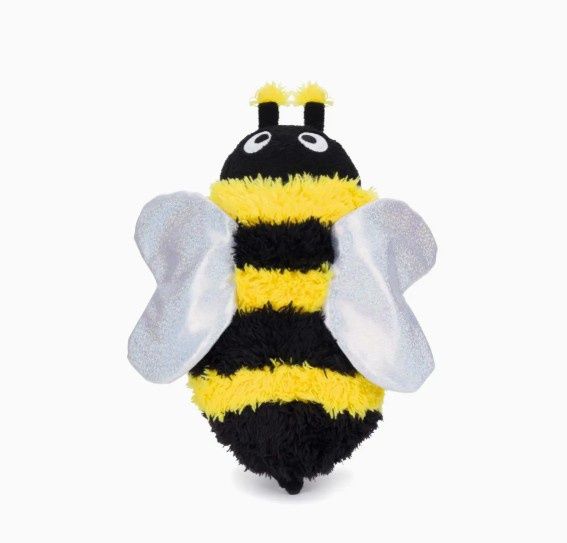fabdog Fluffy Bumble Bee Plush Dog Toy