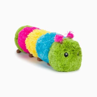 fabdog Fluffy Catepillar Plush Dog Toy