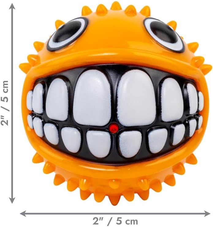 KONG Grinz Puffer Fish Ball Dog Toy, Size: Small